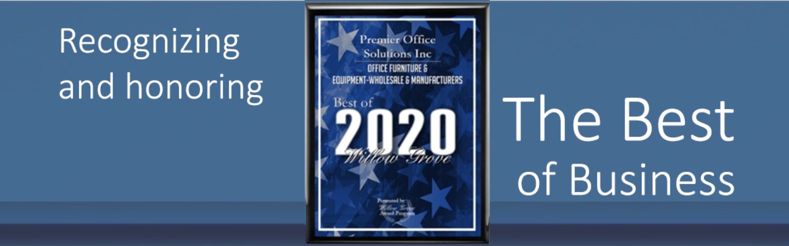 Image with the words that read "recognizing and honoring 2020 the best of business"