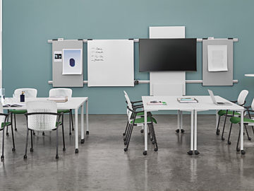Learning space with education furniture
